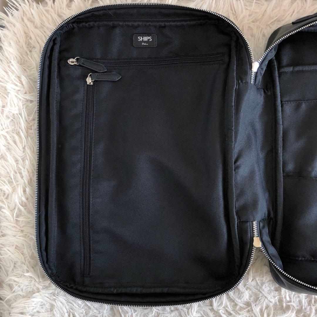 【ほぼ未使用3way】シップス　ビジネスバッグ　リュック　黒　サフィアーノレザー