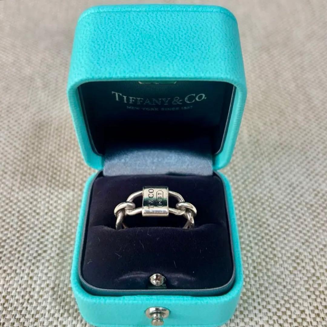 e　　　TIFFANY&Co.1837 スモールダブルロックリング　メンズ