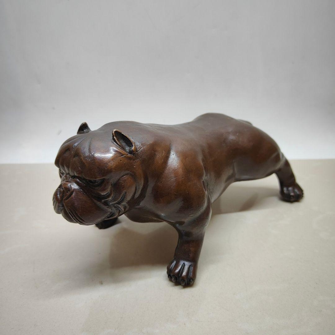 銅器 悪覇犬 茶道 茶寵 集財 旺財 卓上 置物 装飾品 工芸品