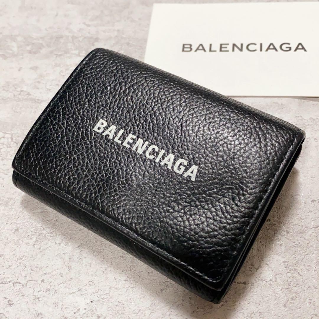 人気モデル✨バレンシアガ 三つ折り財布 ミニ財布 ブラック 黒
