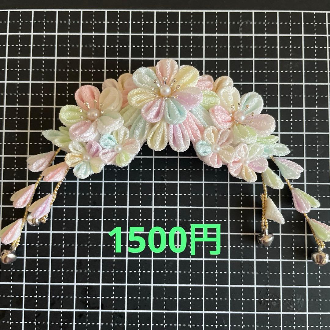 YUN　犬用髪飾りバレッタ　つまみ細工