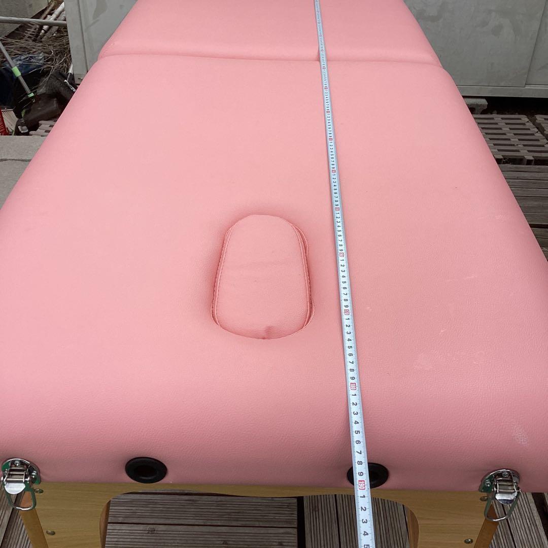 木製フレーム　折りたたみ　ベッド　収納袋付き　ピンク　World JB（F32