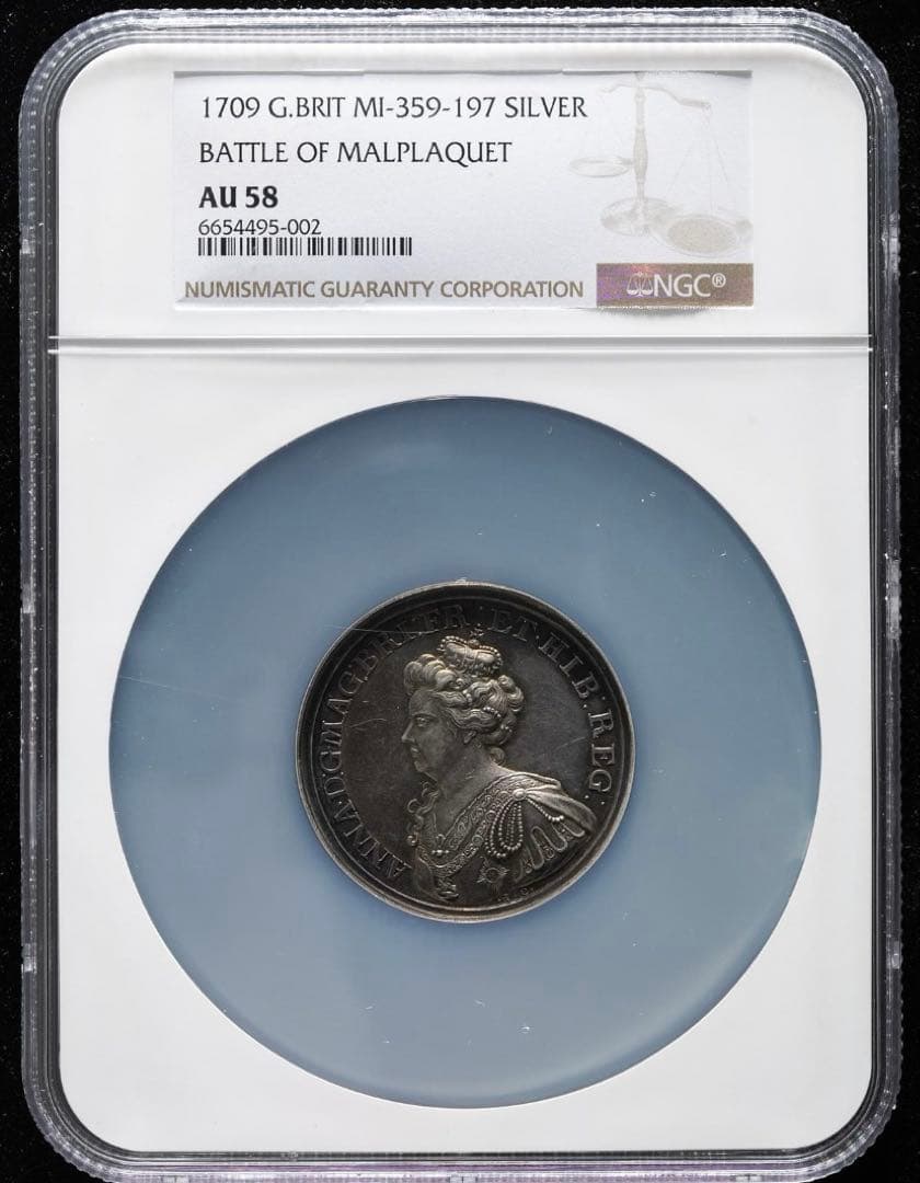 アン女王　1709年 マルプラケの戦い　トーン！シルバーメダル