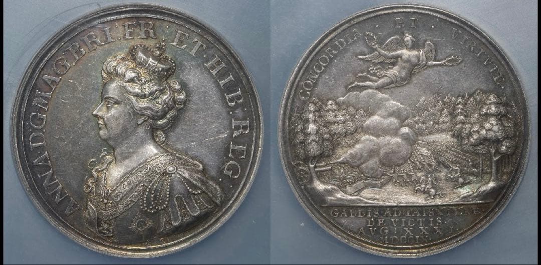 アン女王　1709年 マルプラケの戦い　トーン！シルバーメダル