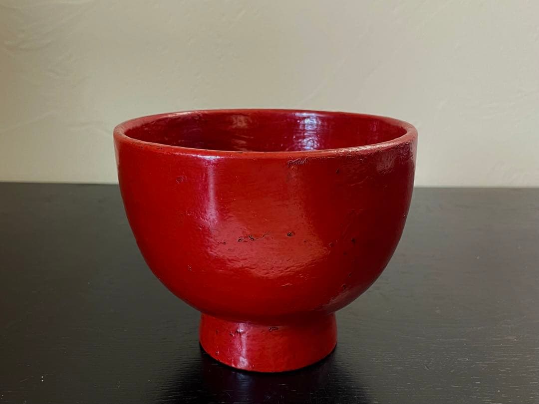 松崎融 作/漆器/茶器/抹茶茶碗/朱漆茶碗