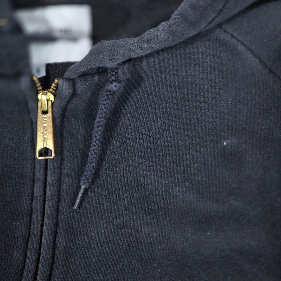 人気カラー✨️カーハート サーマル フルジップパーカー 金ジップ WIP 黒 S