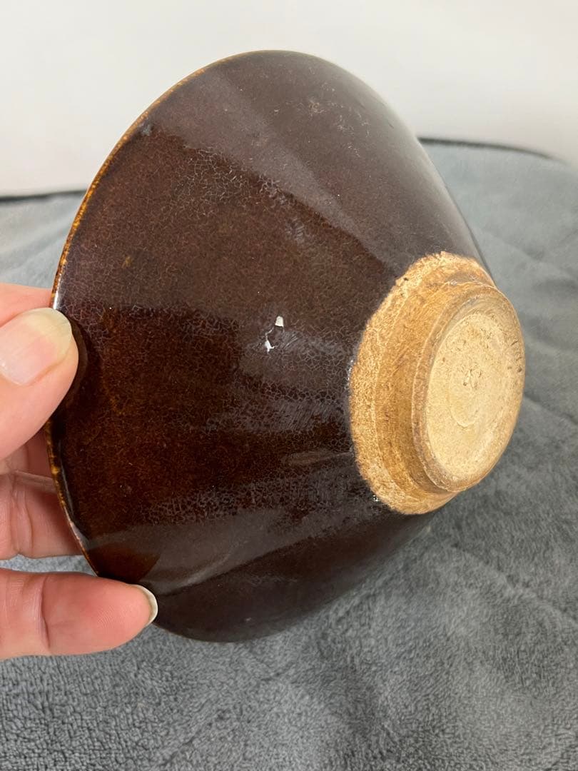 中国古美術　宋時代そば釉茶碗　XG020