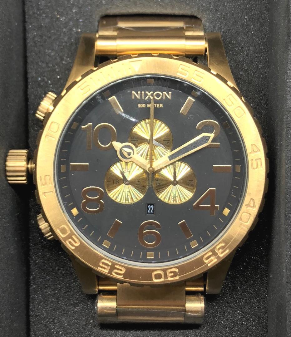 NIXON ニクソン 腕時計 51-30 A083-510 ゴールド ブラック