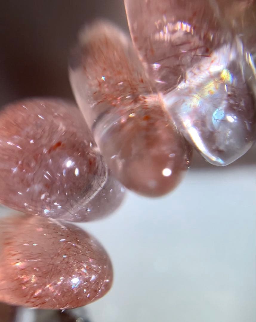 ★ゆうぽち様★ 《ハイグレード》カザフスタン産ストロベリークォーツ　ブレスレット