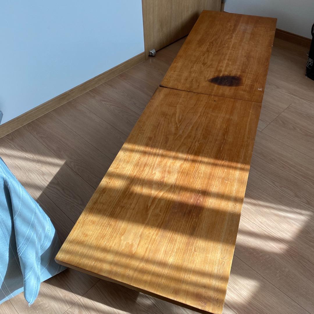 天然木　和裁机　和裁台　裁ち台　仕立台　文机　半尺印　両側引出し付き　②