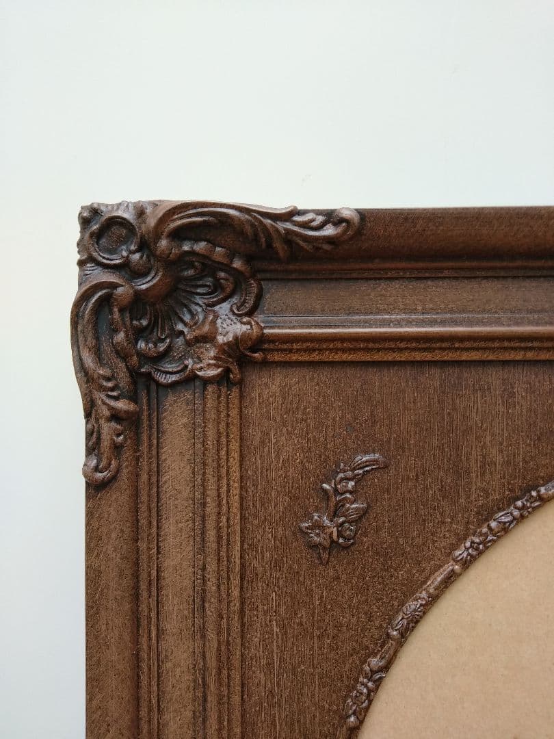 未使用　エスアンドエフ　S&F　高級輸入額縁　半切　アンティーク　ブラウン　B