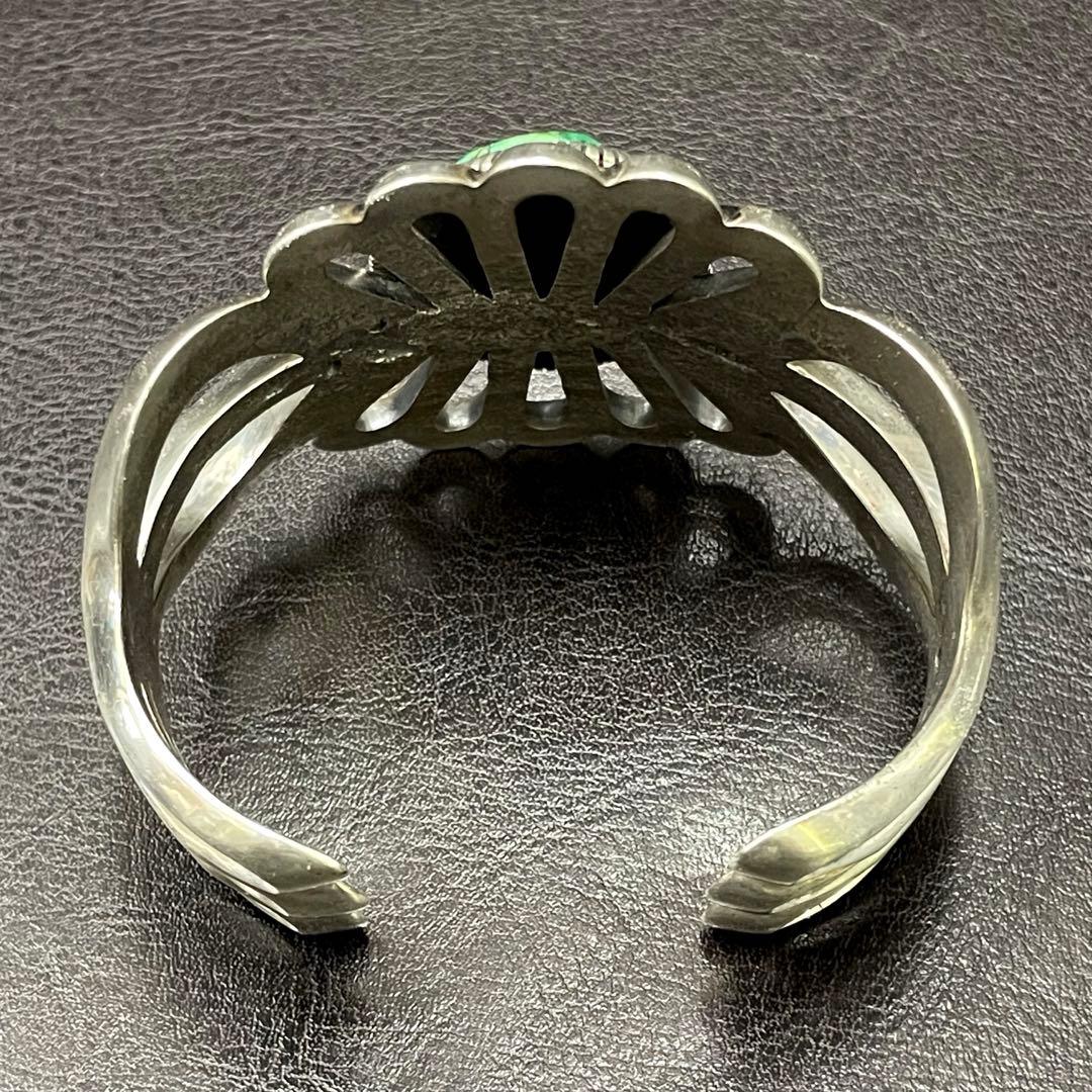ナバホ族 アーロンアンダーソン ターコイズ SILVERバングル