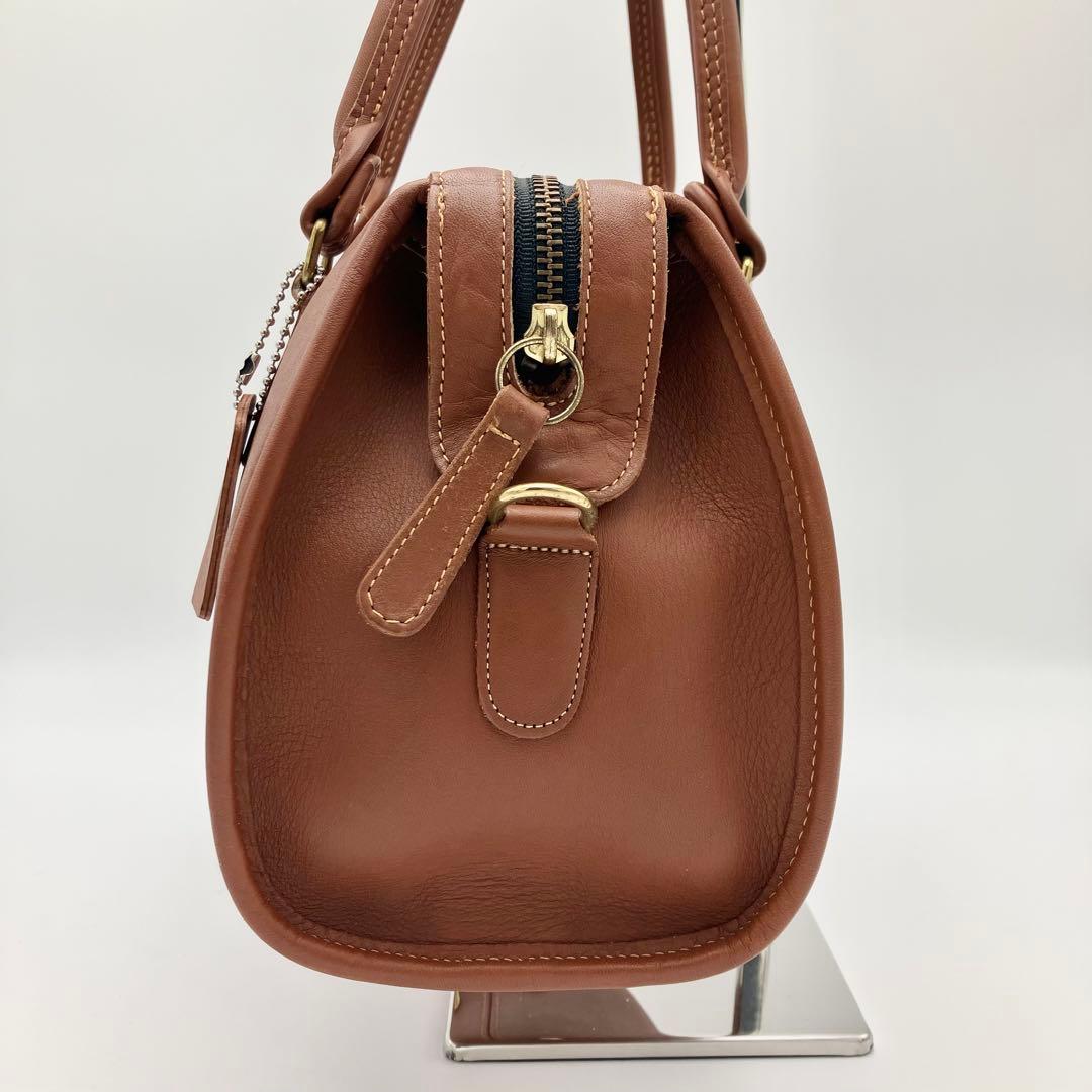 美品 オールドコーチ ミニボストン ハンドバッグ 2way ドーム型 USA製