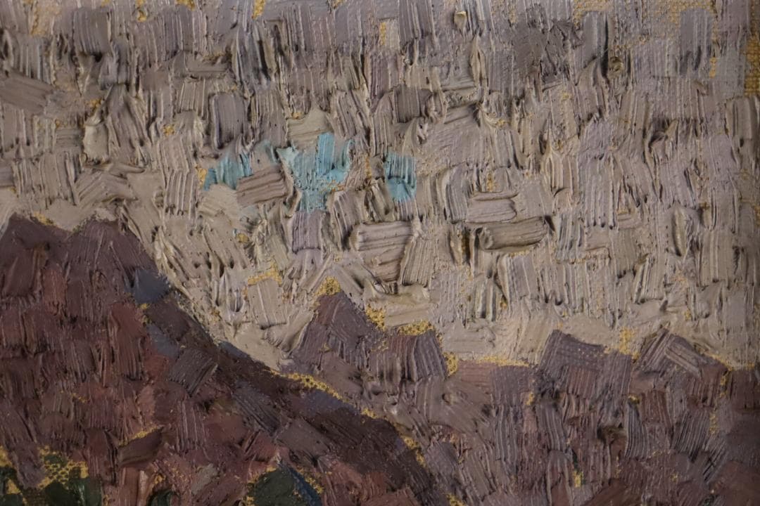 真作保証 高田誠 「早春の妙義」 油彩6号 共シール 文化功労者 日本芸術院会員