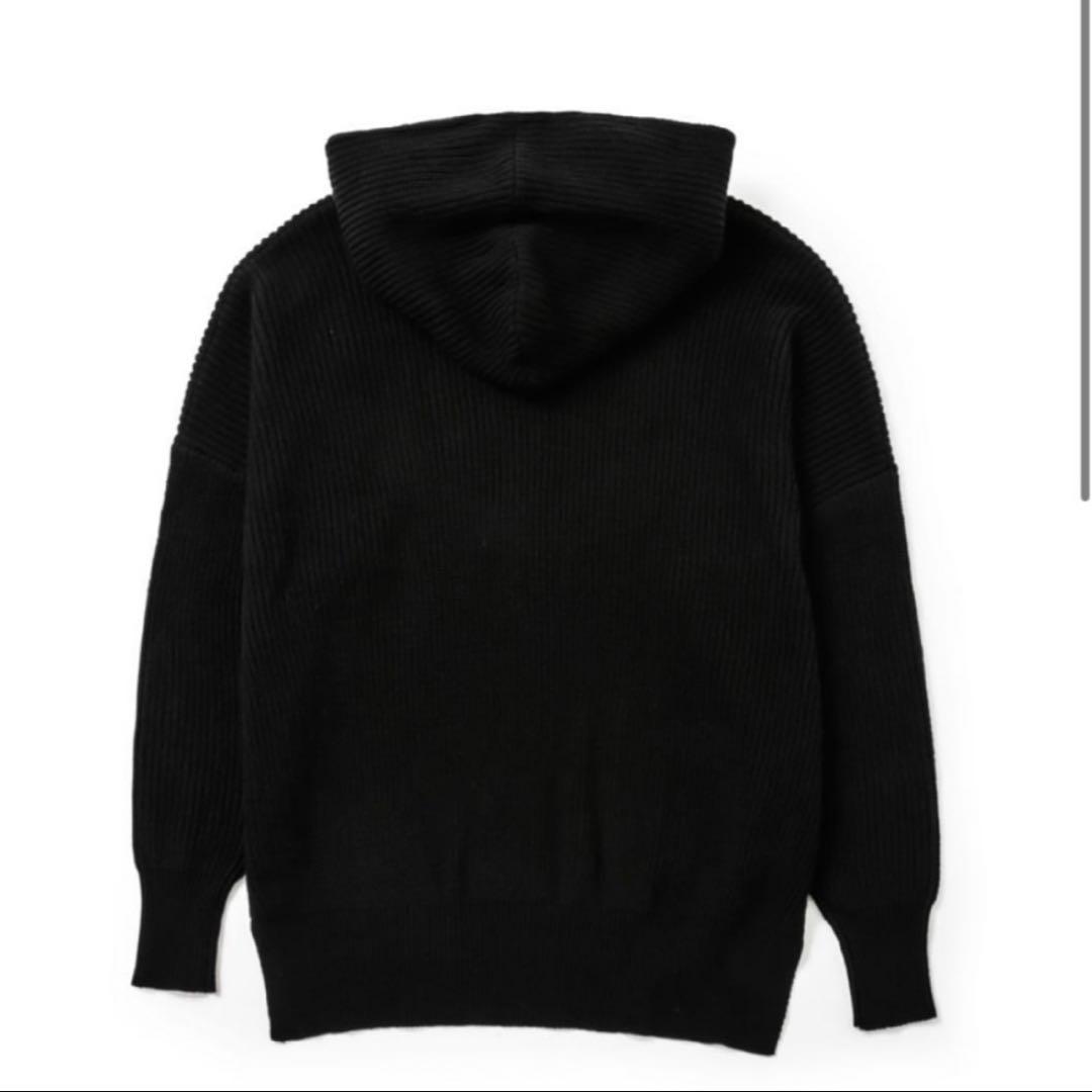 ミュージシャン NILDUE SIDE SPLIT LONG KNIT HOODIE / BLK