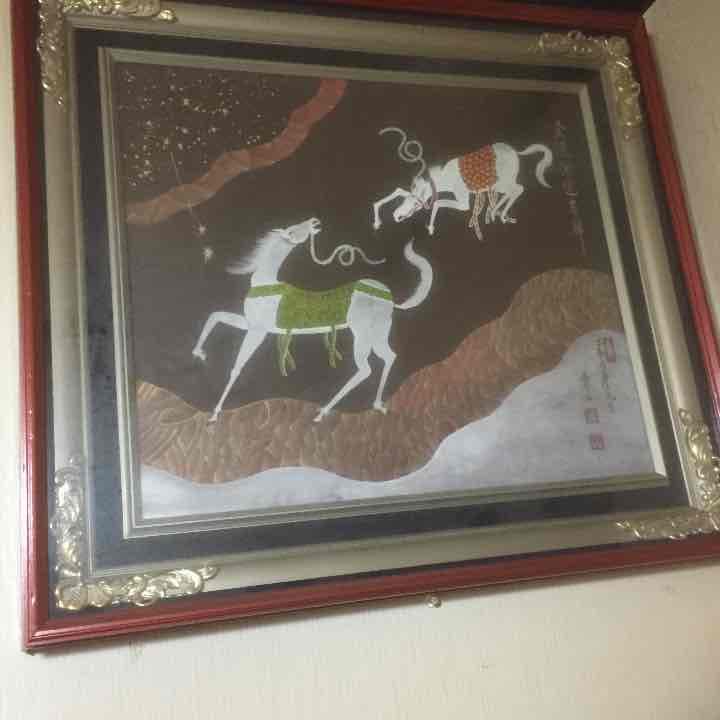 馬の絵の飾りもの