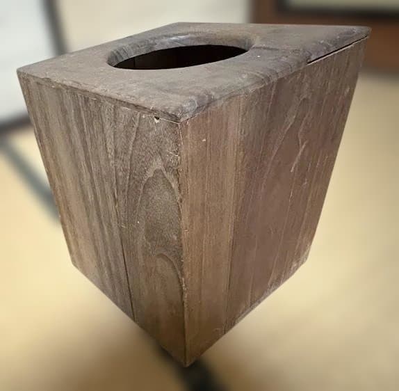 昭和レトロ 木枠火鉢 箱火鉢 陶器内蔵 炭付き 和風インテリア