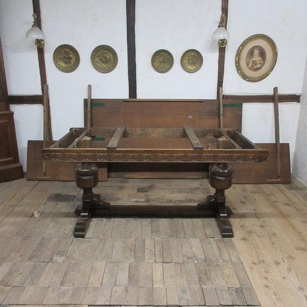 イギリス アンティーク 家具 ダイニングテーブル ドローリーフ 英国 6849d