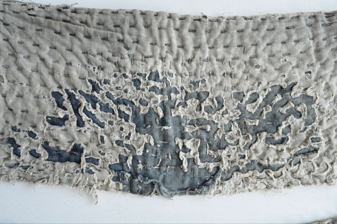 脚絆 襤褸 刺子 藍染 古布 骨董 美術 レトロ 古物 古道具 アンティーク