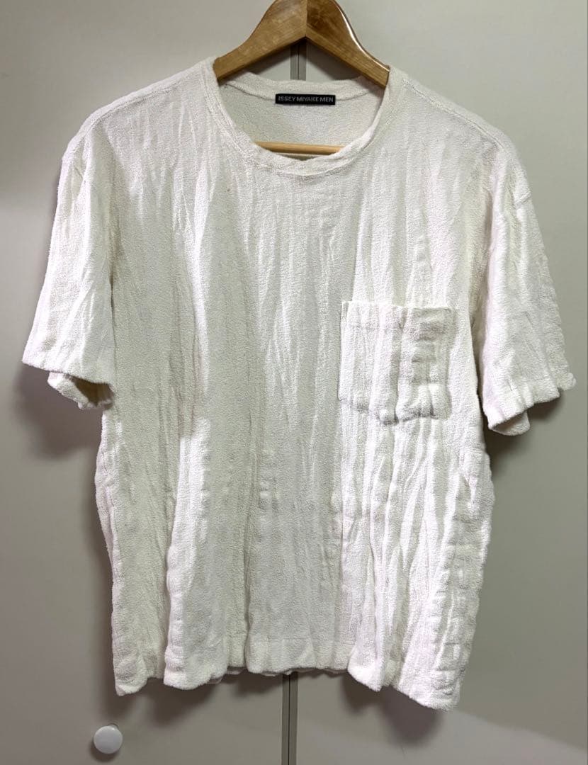 ISSEY MIYAKE MEN☆パイル地 シワ加工Tシャツ☆1
