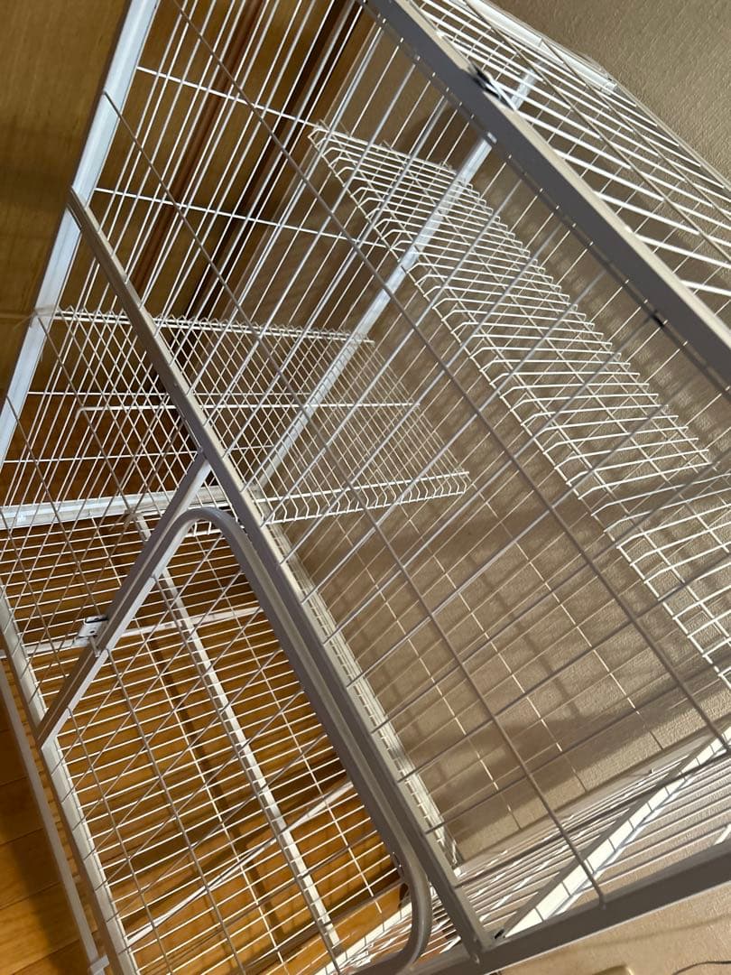 キャットケージ 2段構造 ホワイト