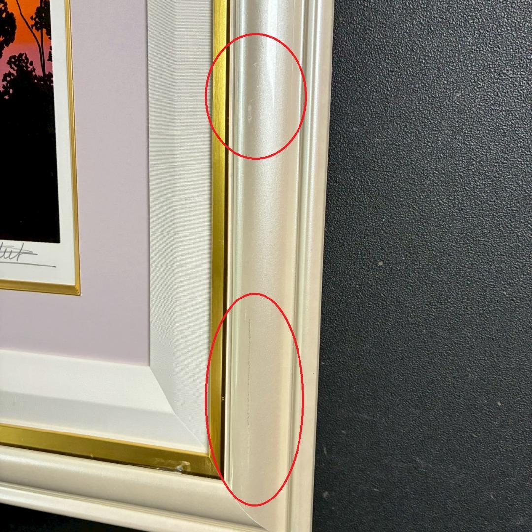 美品 ミッシェル・バテュ「海岸線」シルクスクリーン 大作 直筆サイン入 フランス