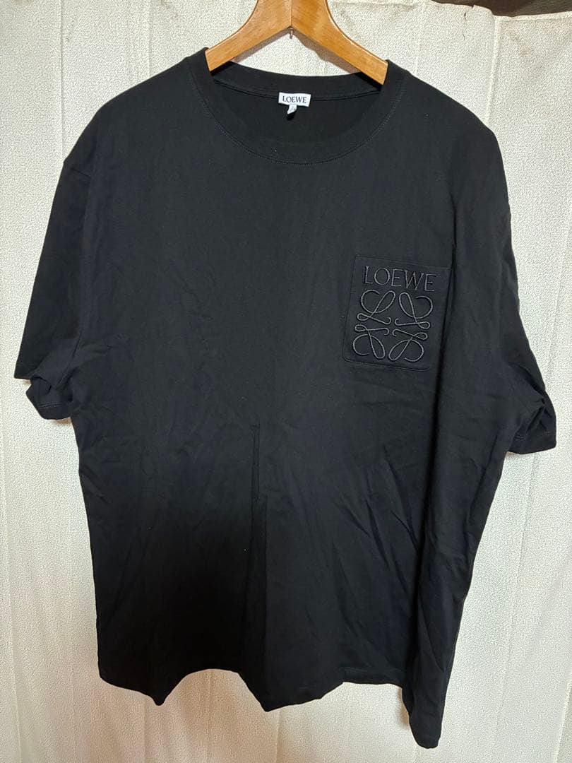 LOEWE アナグラム　ポケット　Tシャツ　ブラック　XL