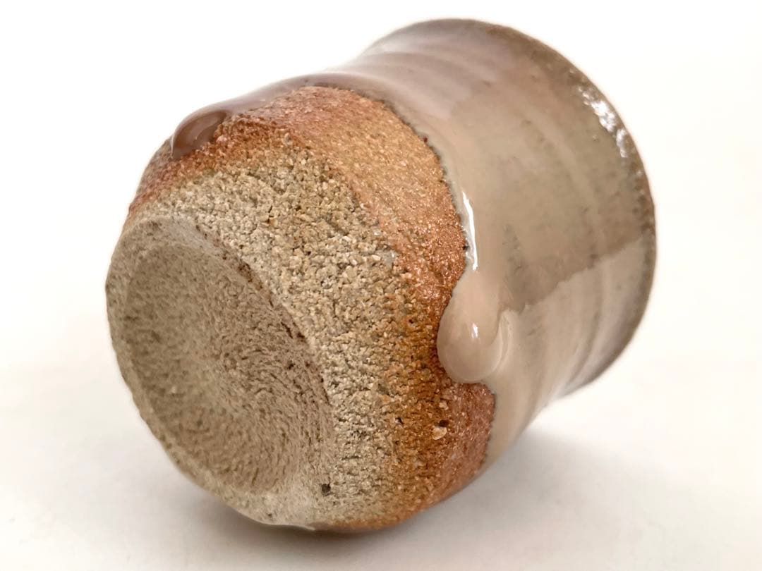 陶芸家　西岡小十　斑唐津　ぐい呑　共箱　まだら　古唐津