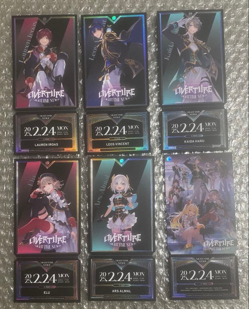 にじさんじ OVERTURE でかカード 公式写真カード チケット風カード