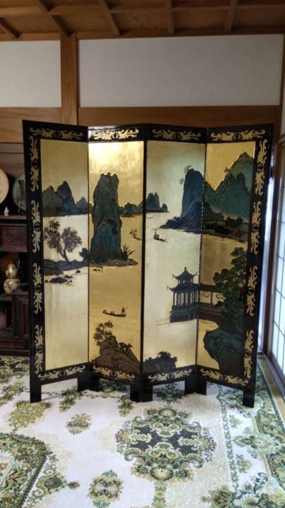 中国アンティーク物 屏風 ★直接受け取りも可能です★