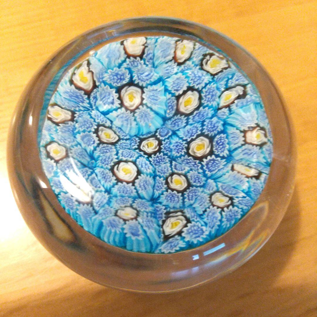 MURANO ベネチアングラス ペーパーウェイト イタリア製 ミルフィオリ
