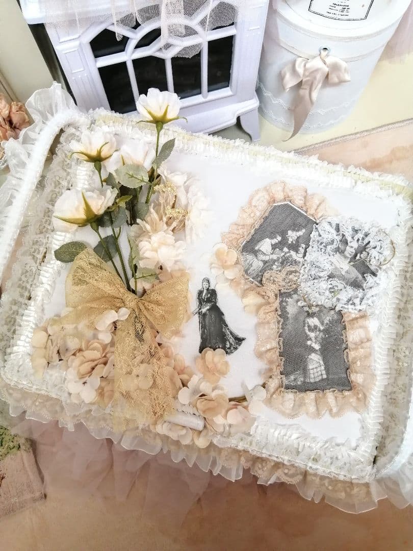 大きな貴婦人パニエ♡薔薇♡ドレッシー♡小物入れ♡収納♡