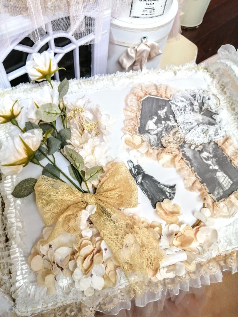 大きな貴婦人パニエ♡薔薇♡ドレッシー♡小物入れ♡収納♡