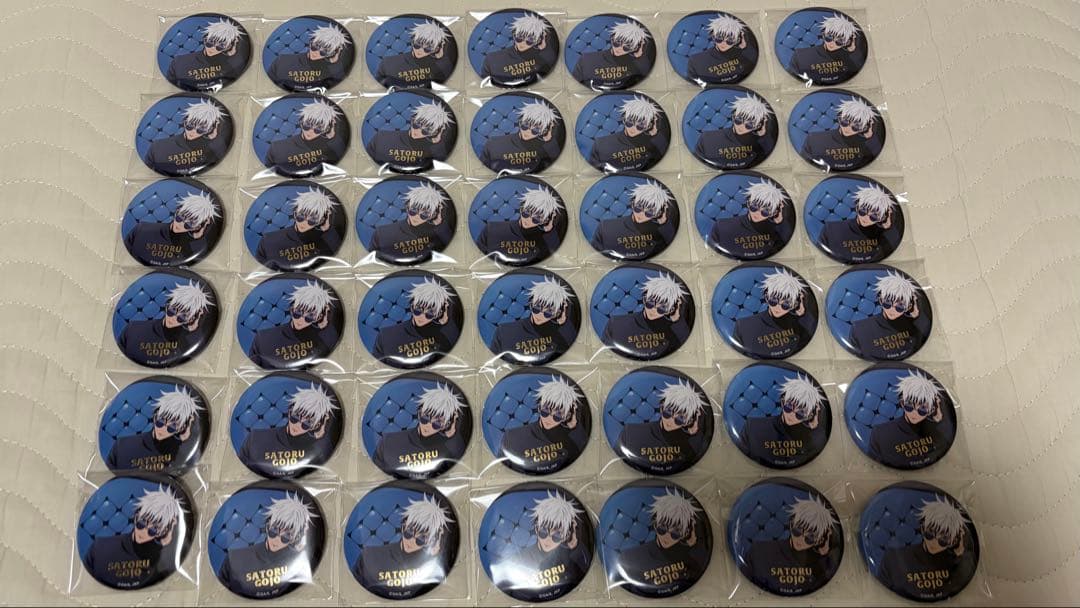 呪術廻戦 五条悟 ロフト PLAZA 缶バッジ chair Blue 42個