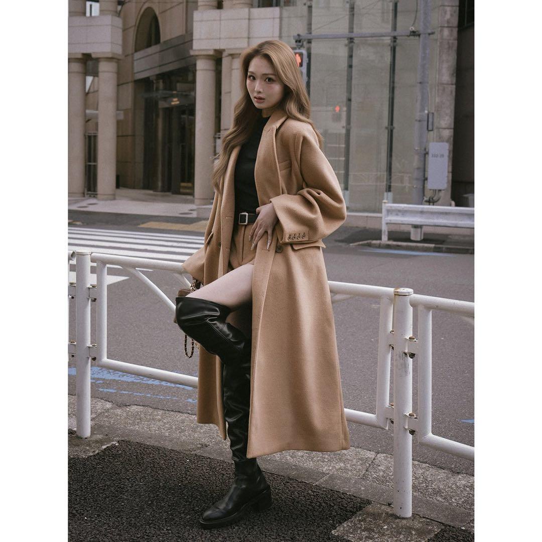 完売品　Darichダーリッチ　ダブルロングチェスターコート　キャメル FL