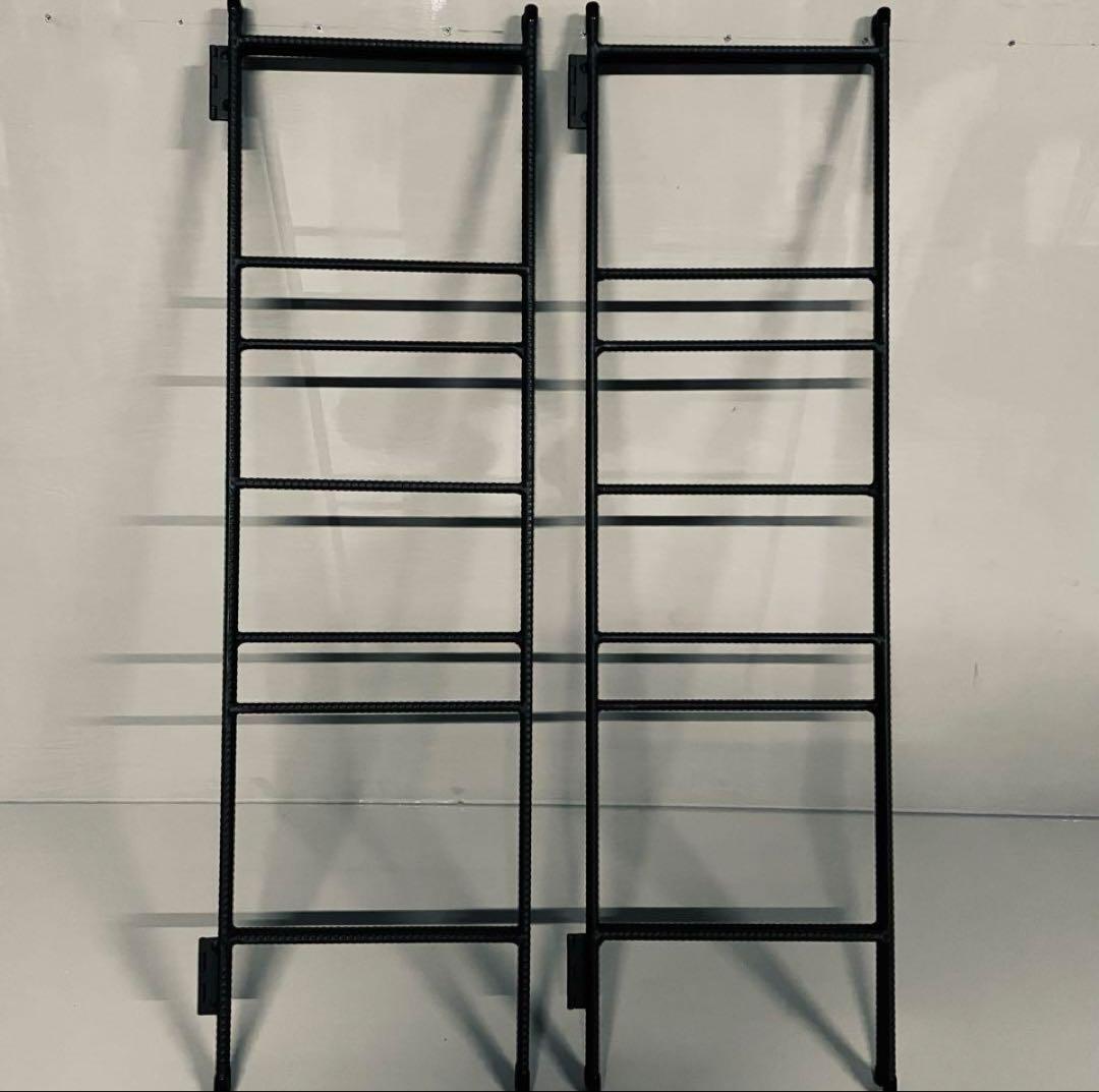 な　手作りアイアン家具 折り畳みラック西海岸インテリア 鉄脚のみ3点