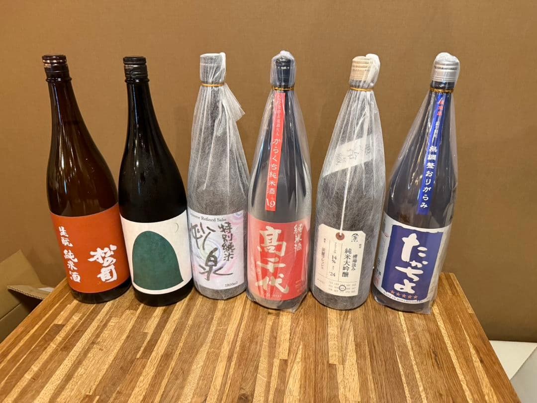 日本酒６本セット　 松の司、妙泉、たかちよ、かもにしき、たかちよ、その他