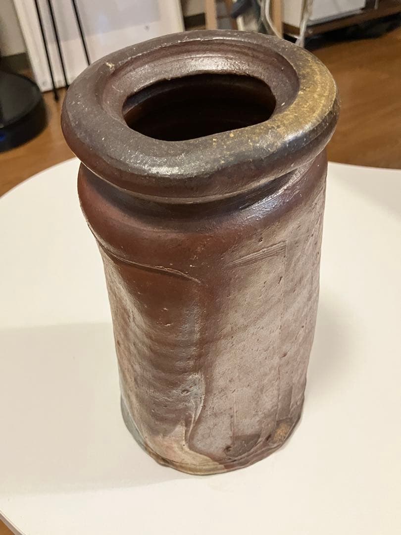 備前焼　るい座花入　茶道具　花壺