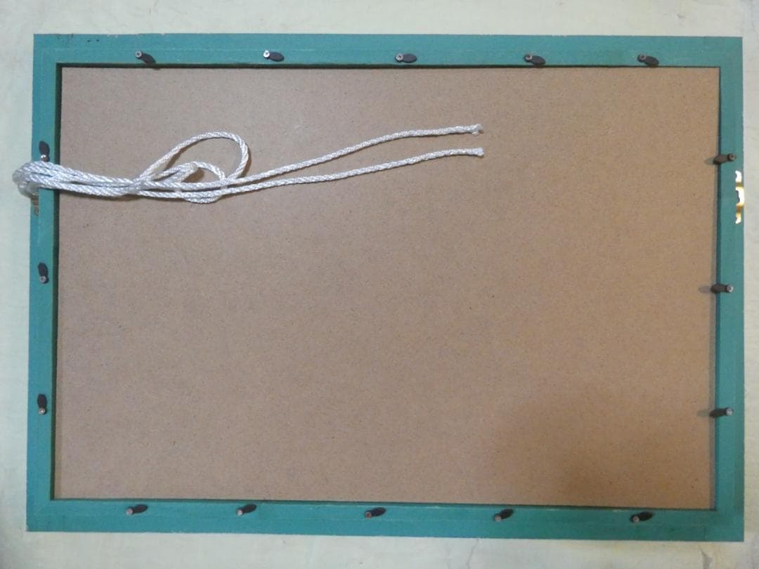 油絵　額付き　中島千波　M10 【　富士山と桜花　】手描き