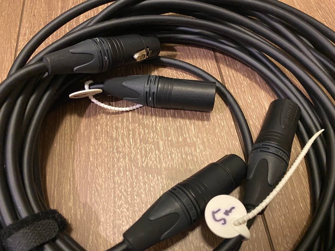 CANARE 4E6S 5m 2本 NEUTRIK XLR マイクケーブル ①
