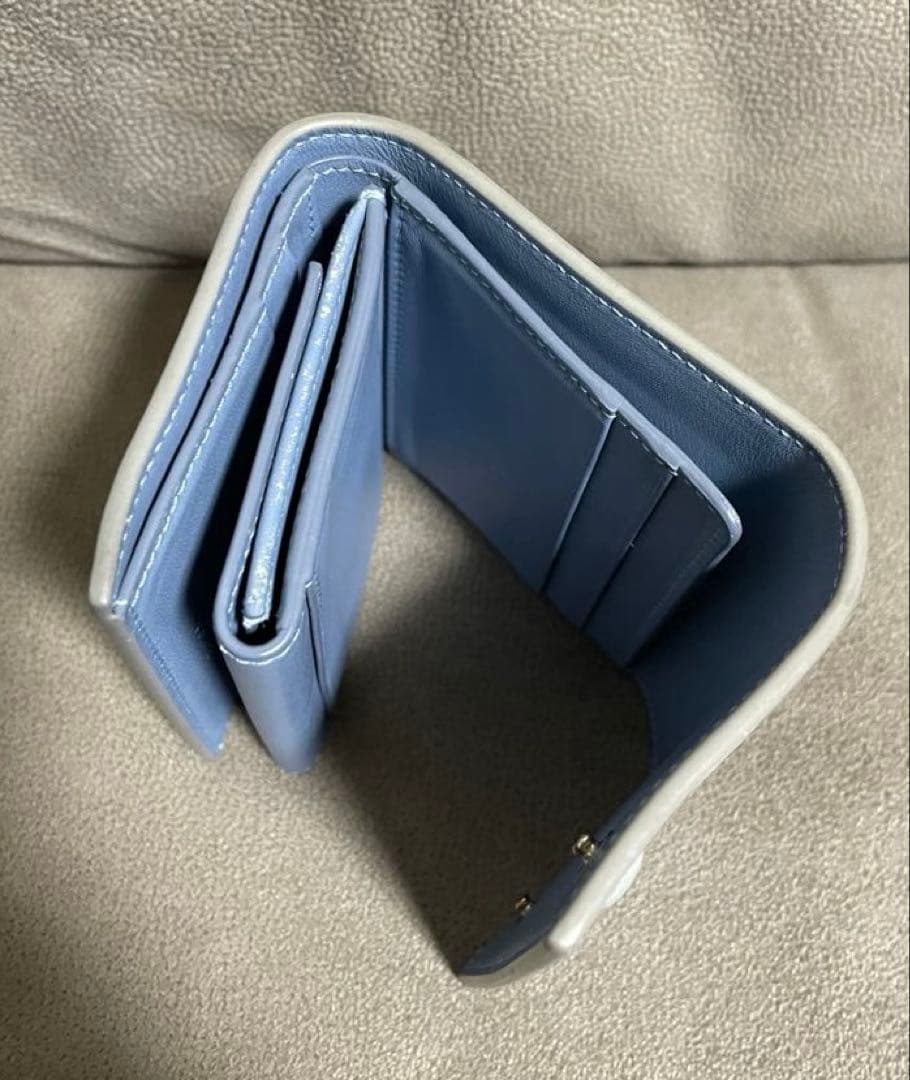 美品 セリーヌ　レザースモールフェールデッド　マルチファンクション　三つ折り財布