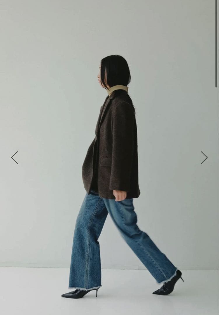 RIELLE RICHE リエル Wool Jacket Coat(Brown)