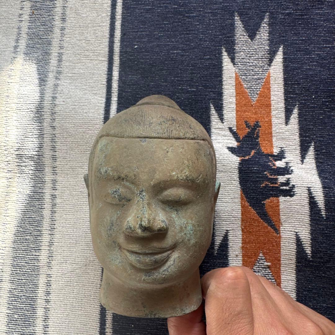 カンボジア アンコールワット 仏像 仏頭 仏教美術 クメール美術 バイヨン 鋳物