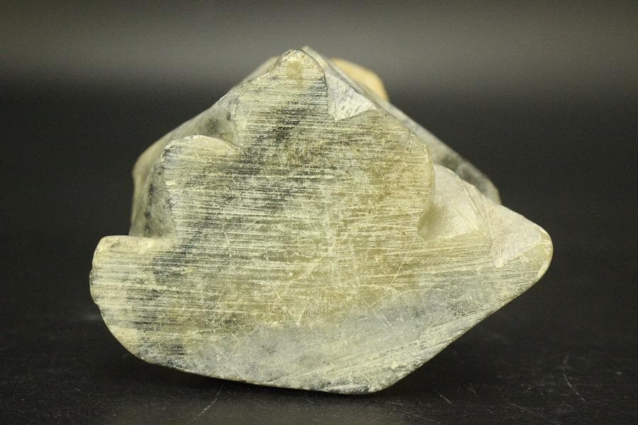 中国美術 蝋石 寿老人 置物(ZE468)