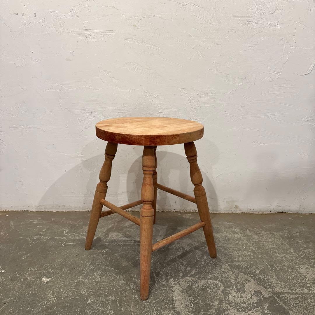ヴィンテージ　ラウンド　スツール　サイドテーブル　剥離