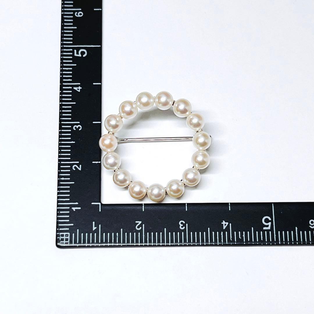 【現行完売品・未使用品級】✨ミキモト パール　ブローチ　サークル