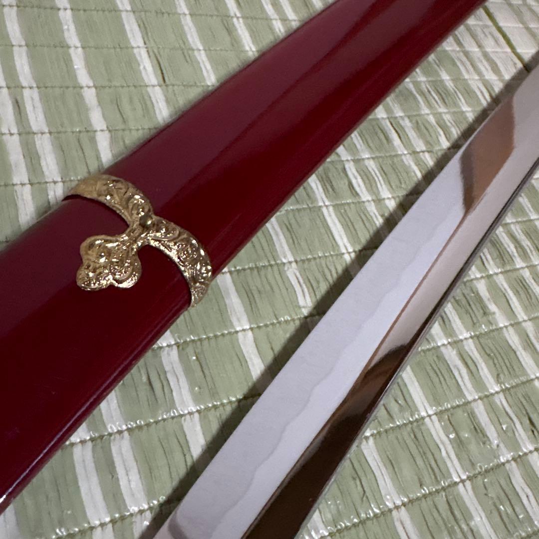 模造刀　模擬刀　武士　侍　伝統工芸　剣　ソード　太刀　小太刀　鞘　鍔　赤　朱色