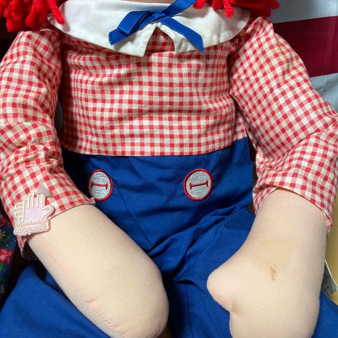 296♡ラガディ・アン＆アンディ　横目　刺繍　希少　アンティークドール　ペア