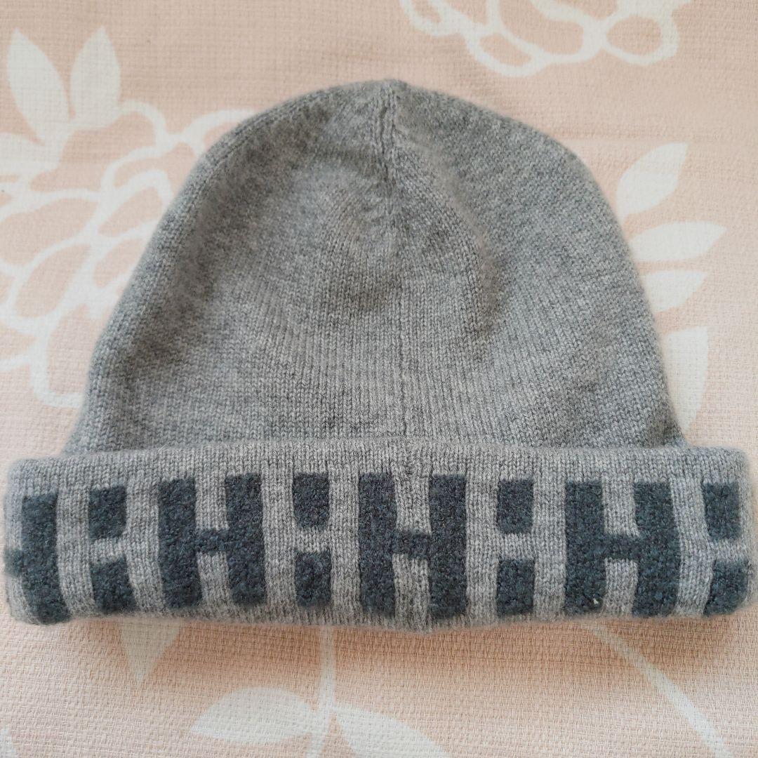 HERMES グレー ニット帽