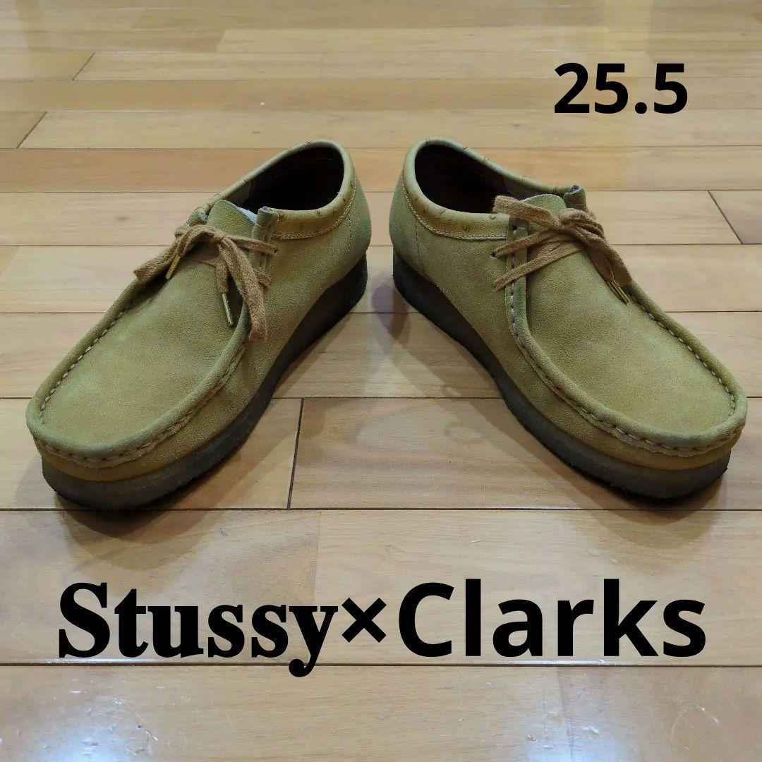 【激レア】35周年 stussy Clarks ワラビー 25.5cm イエロー